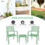 Metal Garden Bistro Set with Stackable Chairs & Square Side Table