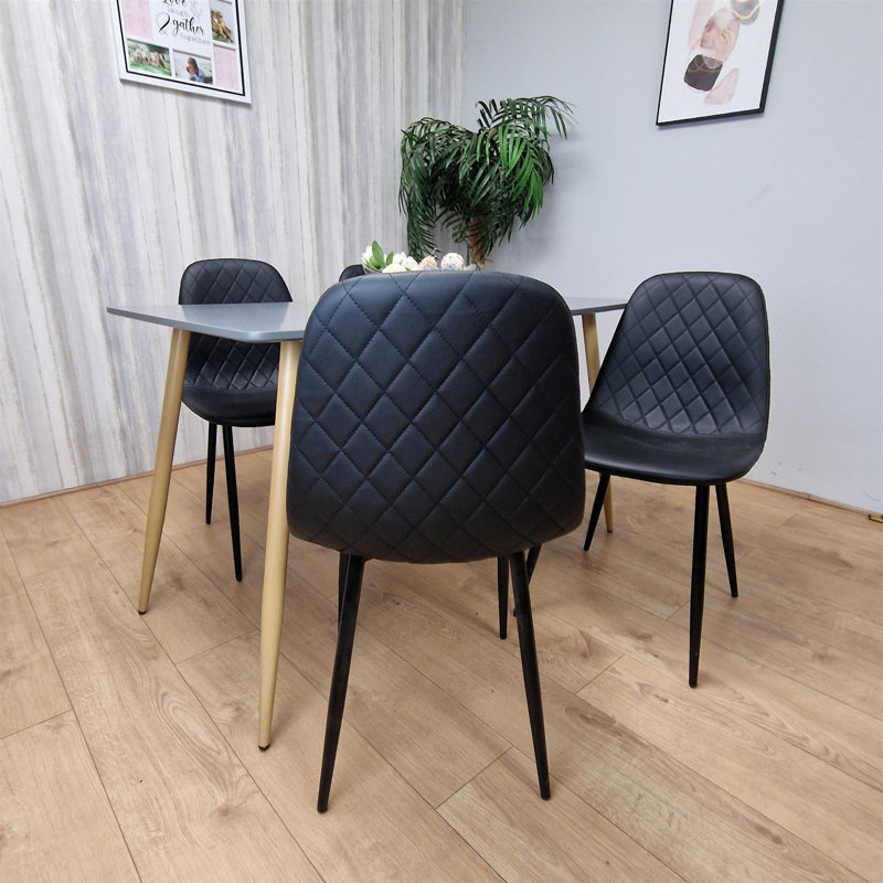 Amesbury 4 - Person Dining Set, Black
