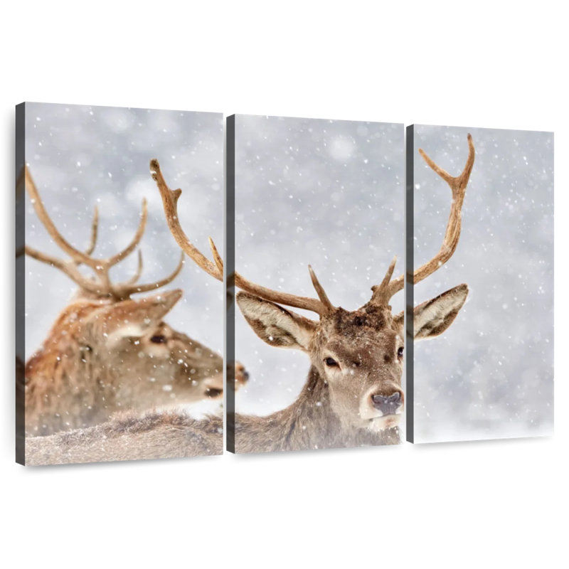 Brampt Winter Red Deer, 20" H x 33" W