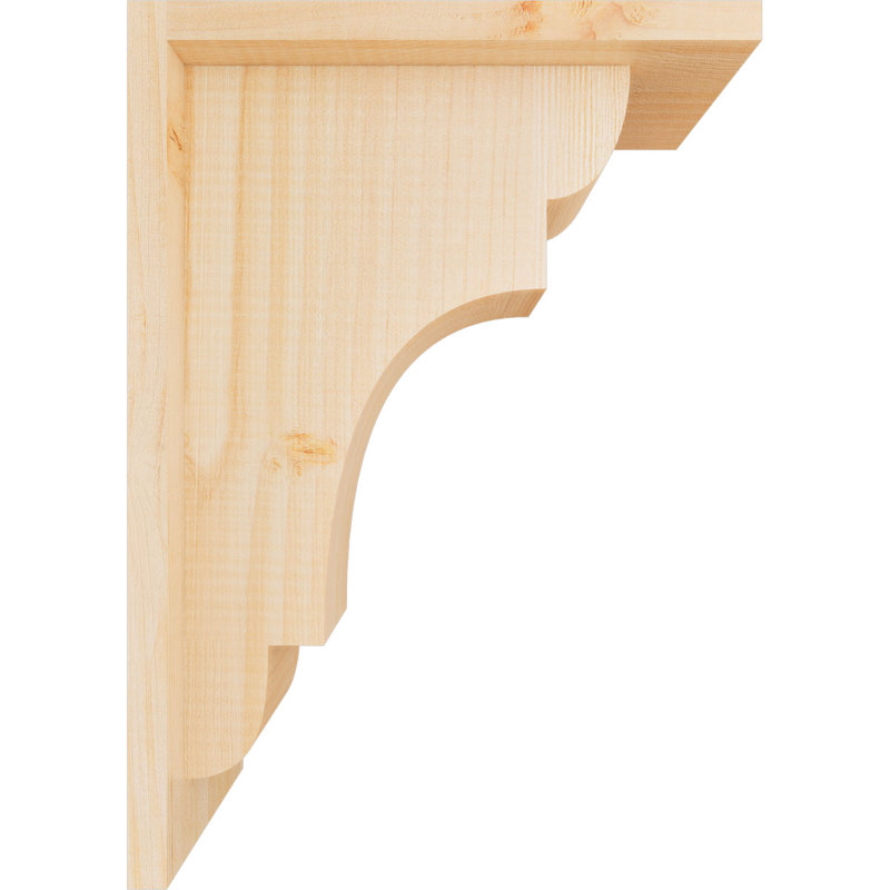 New Brighton Corbel avec plaque arrière, H 14 po x l 5,5 po x P 10 po, Sapin de Douglas, Lisse