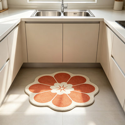 floor mats Flower Shaped Coil Shower Mat Non Quicks Dry Bathroom Floor Mat Cute Floral Cutout Bath Rug Washable Hollow Drainage Mat For Shower Room Bathtub