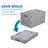 Mount-It! Collapsible Plastic Storage Crate, Folding Utility Distribution Container w/ Attached Lid