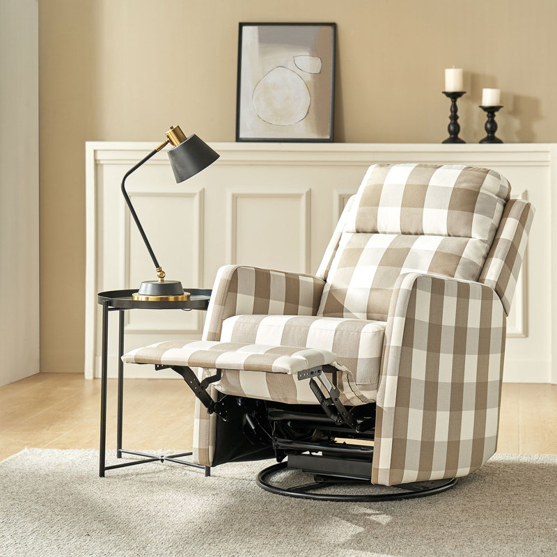Fauteuil inclinable manuel oscillant pivotant moderne Caleya, Buffle