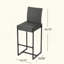 Ensemble de 2 tabourets de bar d'extérieur en osier avec structure en fer durable et style transitionnel pour patio et cour arrière-1889433548-1889433549