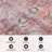 Labarbera Machine Washable Red/Gray Non-Slip Backing Area Rug-1331030547