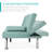 Latsia Modern Linen Convertible Futon Sofa Bed w/ Removable Armrests, Metal Legs, Cupholders-1547921042