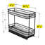 LYNK PROFESSIONAL® Pull Out Spice Rack Organizer for Inside Kitchen Cabinets - 4-1/4 inch, Black