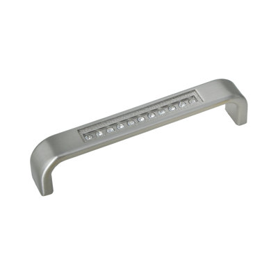 Utopia Alley Gleam Pull Handle - Decorative Cabinet Drop Pull Handles For Cabinets And Drawers - Vintage Cabinet Hardware With Hand Finished Brushed Nickel - Metal Drawer Pull Handle, 3.75" Center To Center (Set Of 25)