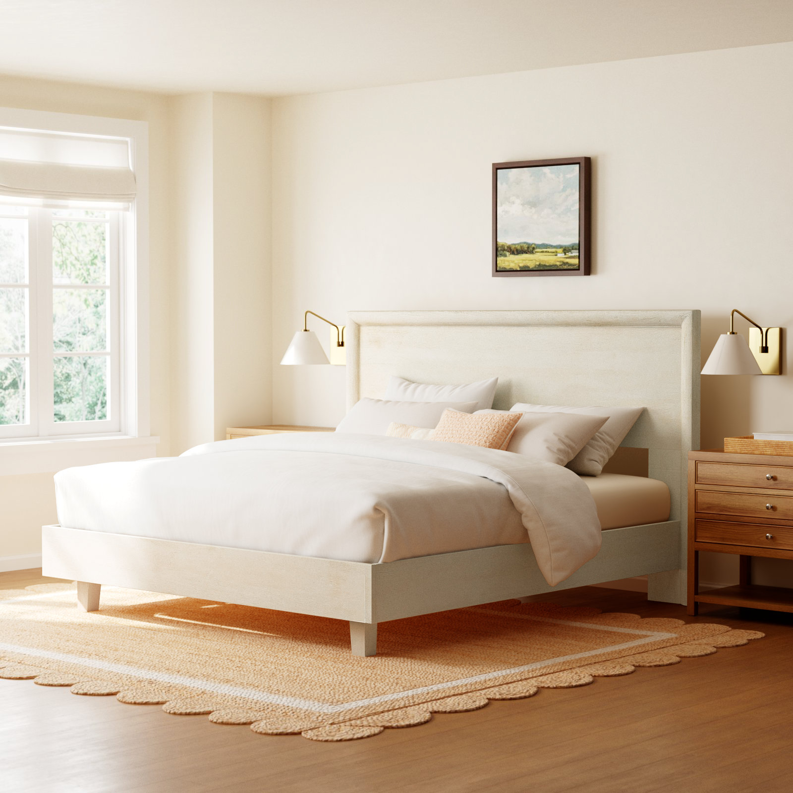Reece Solid Wood Platform Bed, California King