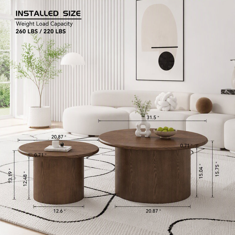 Coffee Table, 46.07 lbs, Walnut