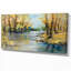 « automne forest river », reproduction sur toile tendue-429151816