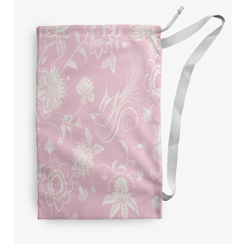 Fabric Laundry Bag with Handles, Small (29" H x 18" W), Pink