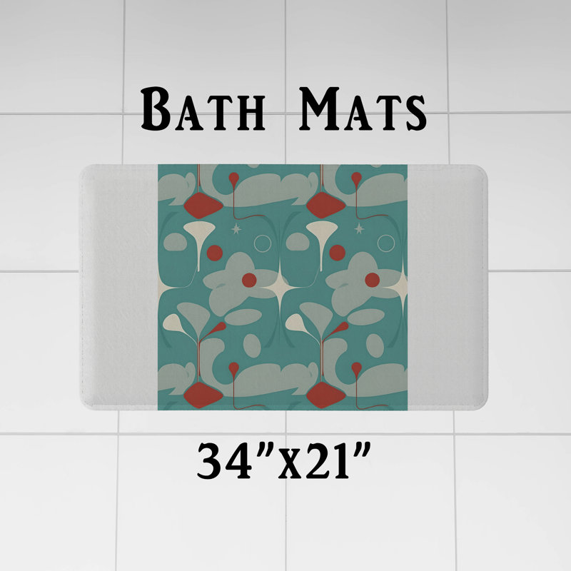 Rideau de douche avec tapis de bain, H 72 po x l 70 po