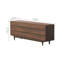 Commode d'appoint style rétro en noyer noir