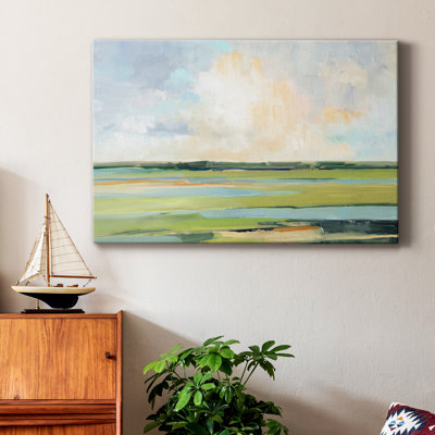 Pastel Horizon I - peinture sur toile tendue
