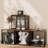 2 Compartment Storage Organizer, DIY Variable Stackable Wood And Metal Cube Shelves, Brown