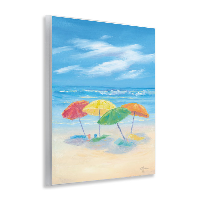"Summer Seaside Umbrellas", art par Georgia Janisse