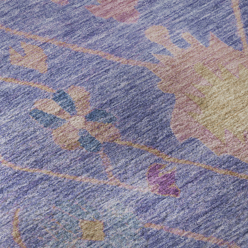 Tapis de qualité supérieure lavable à la machine Mayfield Global, Mauve, 8 pi x 10 pi