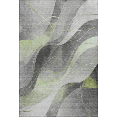 Premium Machine Washable Slesnick AMF1668 Swirls Rug