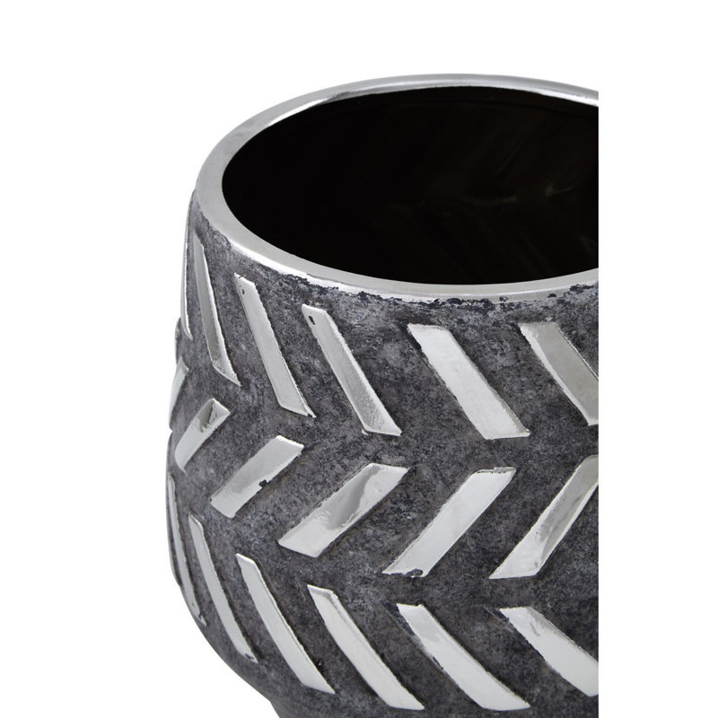 Barb Ceramic Cachepot, 15cm H x 15cm W x 15cm D