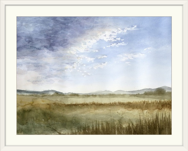 « i » megan meagher, reproduction d’art Montana Horizon, H 35 po x l 44 po x P 1 po, Cadre blanc