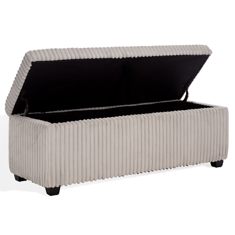 Banc de rangement Lynzie, Gris