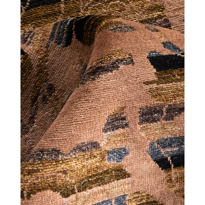 One-of-a-Kind 4' 2" X 6' 4" 2010s Wool Area Rug in Beige