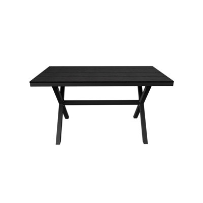 Rectangular Metal Outdoor Dining Table , 59'' in. W 35.4'' in. D