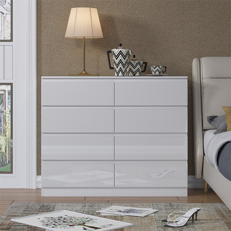 Demitrie 110cm W 8 - Drawer Chest of Drawers