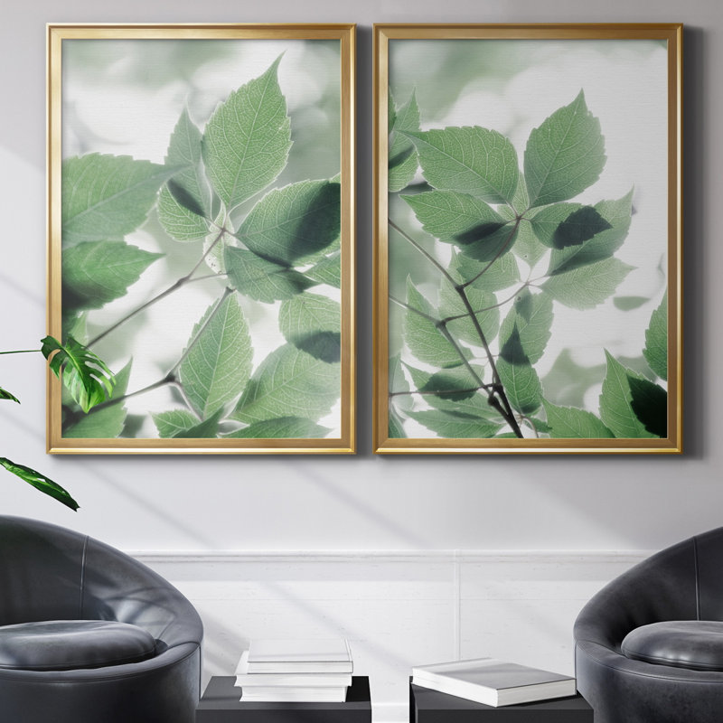 " Irene Weisz " 2 - Pieces, No Mat, Gold Framed Canvas, 30.5" H x 85" W x 1.5" D