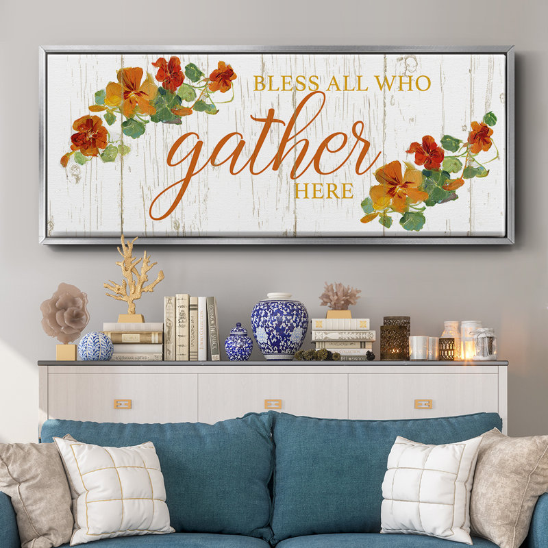 «Gather Here», toile encadrée, H 24 po x l 60 po