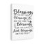 Blessings On The - Wrapped Canvas Print-1787026541