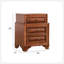 Table de chevet durable avec placages en bois véritable et finition teinte foncée, parfaite pour le rangement et le style de la chambre à coucher.-1375686267