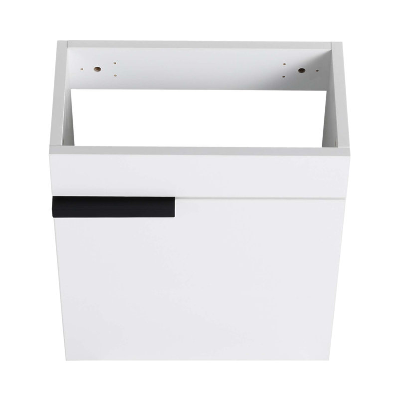 Meuble-lavabo à fermeture en douceur avec lavabo, 16 pouces pour les petites salles de bain, peu encombrant et élégant
