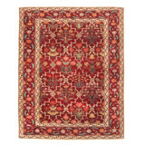 Wool Floral Area Rug in Beige/Brown, Blue, Green, Orange, Red