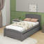 Lit plateforme simple avec deux tiroirs-434316419