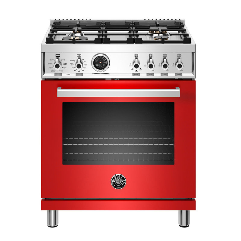 Bertazzoni 30'' W Free Standing Range, Rosso