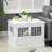Dog Crate End Table With Triple Doors