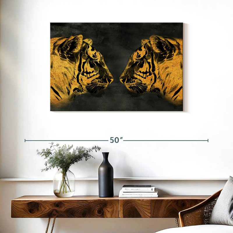 Golden Tigers, 24" H x 36" W