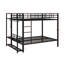 Lit superposé double en métal avec lumière DEL et tablettes en filet-955078070