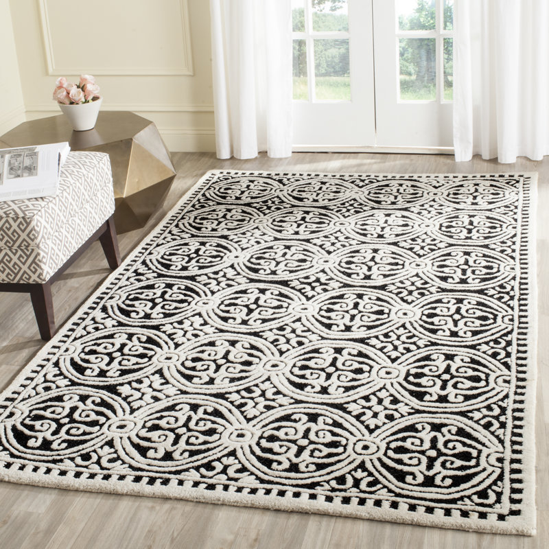 Julieta Geometric Wool Hand Tufted Area Rug, Rectangle 243 x 304 cm