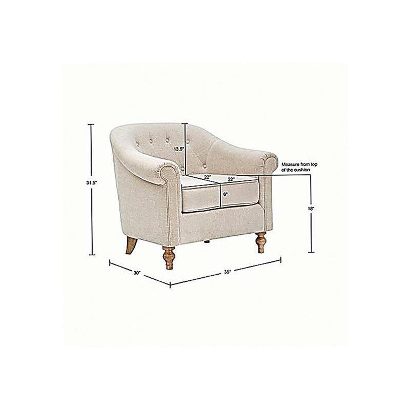Fauteuil capitonné