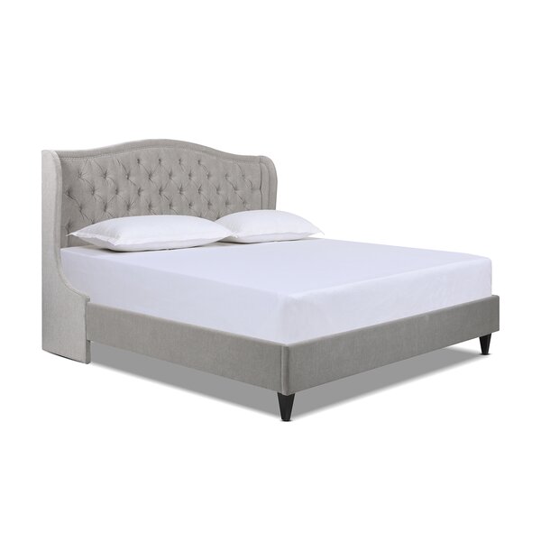 Canora Grey Bigler Upholstered Wingback Bed & Reviews | Wayfair