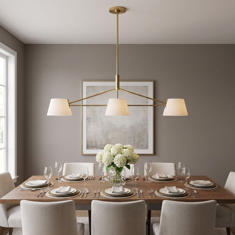 Raquelle Richard June Transitional Hale Chandelier, 48, Estate Brass