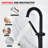 Modern Brass Freestanding Bathtub Faucet With 360° Swivel & Handheld Shower - 9.48Gpm Flow, Ceramic Disc Valve-112231729