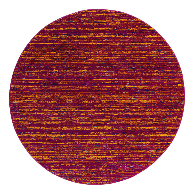 Manlia Abstract Indoor Rug, Round 7'10"