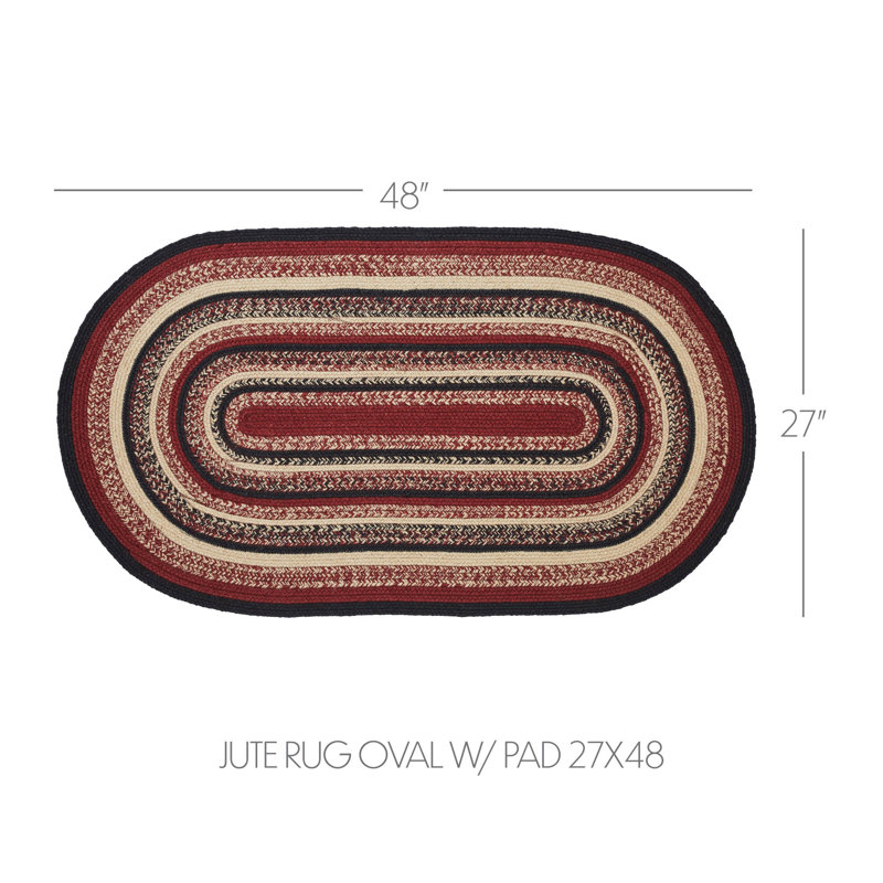Batish Striped Indoor Rug, Oval 2'3" x 4'
