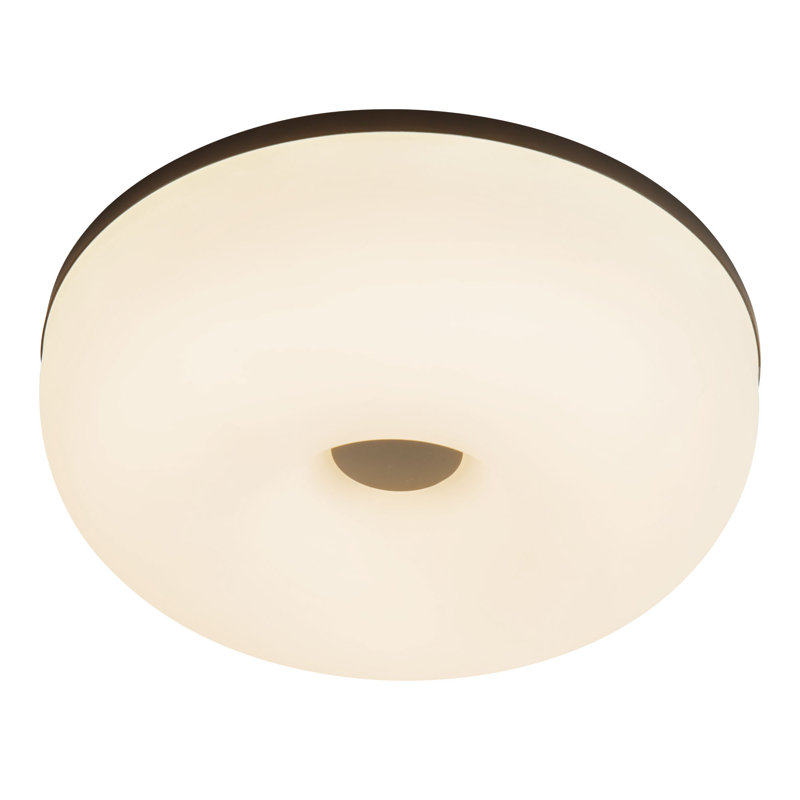 Jada 12-in Gold dimmable LED Flush Mount, Matte Black