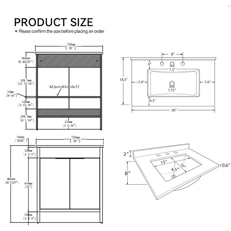 Meuble-lavabo autoportant avec lavabo
