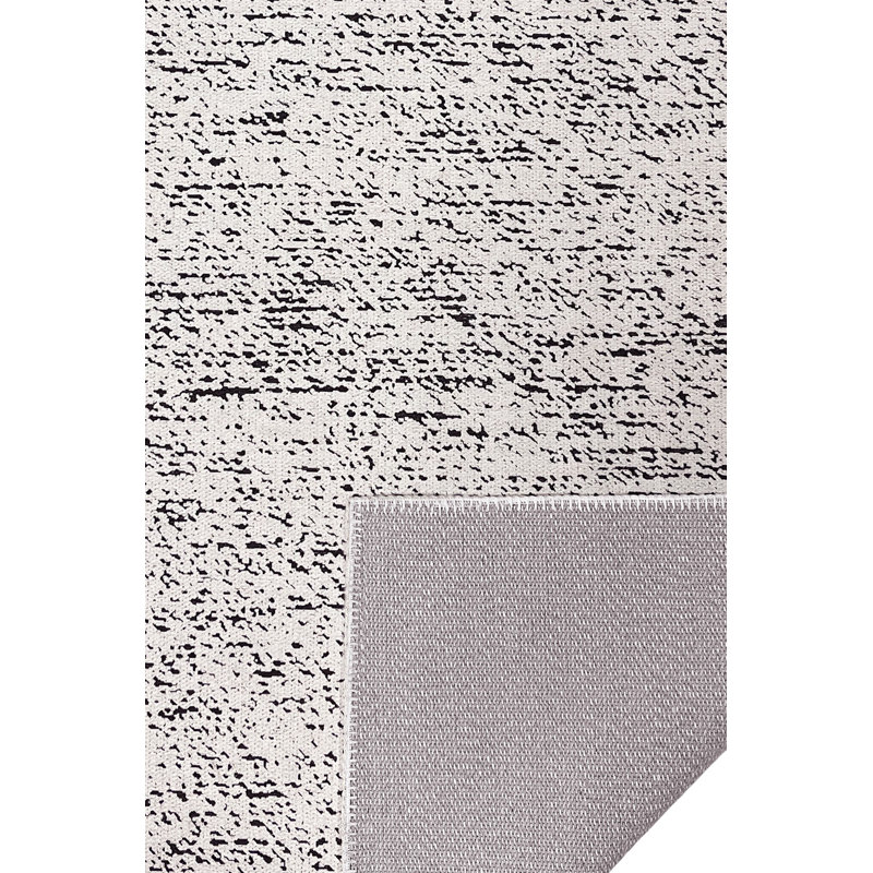 Guban Machine Woven Cotton Beige Black Rug